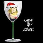 Shop Till I Drink Wine Glass