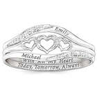 With All My Heart Personalized Diamond Stacking Rings