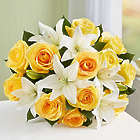 Yellow Rose & White Lily Bouquet Fair Trade Certified