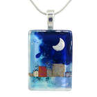 Midnight Moon Glass Necklace