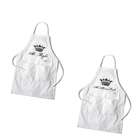 Couple's Personalized Royal Aprons in White