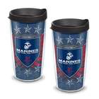 2 Marine Corps 16 Oz. Tervis Tumblers with Lids