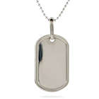Small Sterling Silver Dog Tag Pendant