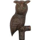 Brown Perched Owl Imitaion Wood Handle Walking Stick