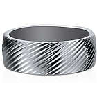 Stainless Steel Screw Thread Men's Ring