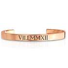 Copper Roman Numeral Personalized Bracelet