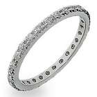 Monica's Thin Sterling Silver CZ Stackable Band