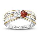 Two Hearts Become One Soul Mates Personalized Ring
