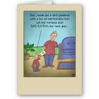 Funny Dad Rating Cartoon Card