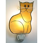 Kitten Night Light in Real Stained Glass