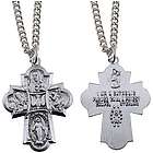 Christian Sterling Silver Four Way Medal