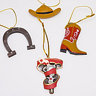Cowboy Ornaments Set