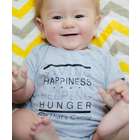 Giving Happiness Helping Hunger Grey Bodysuit