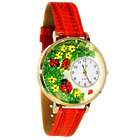 Large Ladybugs Watch in Gold