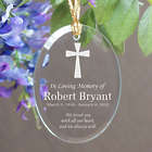 In Loving Memory Personalized Glass Oval Ornament