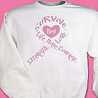 Personalized Heart Breast Cancer Awareness Sweatshirt