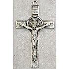 Sterling Silver St. Benedict Crucifix Pendant Necklace