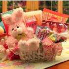 Bunny Fun Easter Gift Basket in Pink