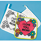 Canvas "Color-Your-Own" Mom Pot Holders