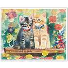 Personalized Cats in the Garden Art Print