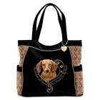 Paw Prints On My Heart Quilted Tote Bag