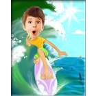 Surfing Caricature from Photo Print