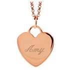 Tiffany Inspired Rose Gold Engravable Heart Pendant