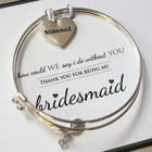 Bridesmaid's Meaningful Message Heart Bracelet