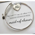 Maid of Honor Meaningful Message Heart Bracelet