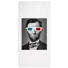 Abraham Lincoln in 3D Glasses Beach Towel