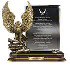 Air Force Honor Eagle Sculpture with Personalized Plaque