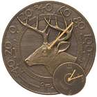 14" Whitetail Deer Indoor/Outdoor Thermometer Wall Clock