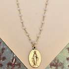 Miraculous Medal Moonstone Necklace