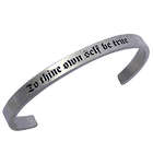 To Thine Own Self Be True Simple Pewter Cuff Bracelet