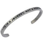 Life Is A Journey Simple Pewter Cuff Bracelet