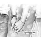 Hand in Hand Forever Black and White Art Print