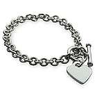 Tiffany Style Silver Heart Tag Bracelet