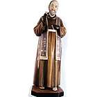 Italian Wooden St Padre Pio Statue 12"