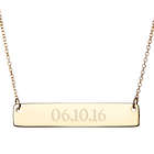 Custom Engravable Date Gold Bar Necklace