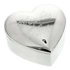 Personalized Silver-Finish Heart Trinket Box