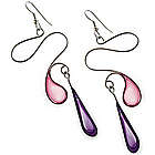 Pink and Purple Balance Modernist Earrings