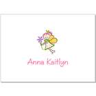 Kid's Pink Fairy Personalized Folded Notecards