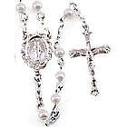 Children's Pearl and Pewter Rosary
