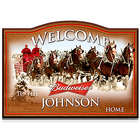 Budweiser Personalized Wooden Welcome Sign