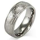 Men's Stainless Steel Carved Design Ring