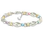 Daughters Sparkling Wishes Bracelet with Name-Engraved Charm