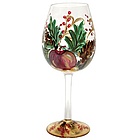 Holiday Berry Red Wine Glass