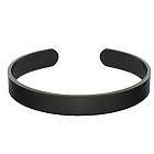 Stainless Steel Engravable Black Plate Cuff Bracelet