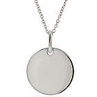 Sterling Silver Small Round Tag Pendant