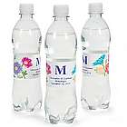 Personalized Love In Bloom Wedding Water Bottle Labels